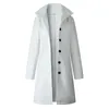 Gros-Automne Veste Casual Femmes Nouvelle Mode Long Manteau De Laine Simple Poitrine Mince Type Femelle Hiver Laine Manteaux Survêtement Pardessus