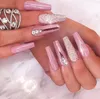 Long Short Stiletto Coffin Fake Nails 500pcs/bag White Natural Beige Clear Nail Tips Press On Nail Full Cover/Half Cover