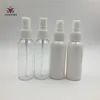 50sets/lot High-grade 50ml Transparent Plastic Spray Bottle Refillable Bottle with White Mist Sprayer Pump