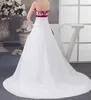 Stock White Wedding Dresses Bridal Gowns With Appliques Floor-Length Plus Size Party Size 16w QC1410