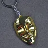 ピエロv for Vendetta Keychain anonymous Guy MaskメタルキーリングキーチェーンFOB男性女性キッズクリスマスプレゼント