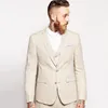 Beige Groom Tuxedos Notch Lapel Groomsman Wedding 3 Piece Suit Fashion Men Business Prom Party Jacket Blazer(Jacket+Pants+Tie+Vest) 2285