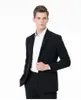 2019 Tuxedos de mariage noir Les garçons d'honneur à deux boutons portent des costumes d'affaires pour hommes Slim Fit Tuxedos de mariage Costume 2 pièces (veste + pantalon) personnalisé