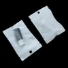 10x18cm 100pcs Lot White Matte Clear Poly Plastic Zipper Self Sealing Packaging Bag for USB cable Resealable Data Lines Storage Pack Pouch