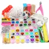 78PCS Nail Glitter Mixed Nail Art Pulver UV Gel Kit Manicure Set Acrylic Powder Brush Acrylic Nail Kit design för polska