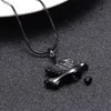 LkJ10041 Black Color Peace dove Memorial Urn Locket Hold Your Loved Animal Ashes Pet Cremation Jewelry Pendant Stainless Steel