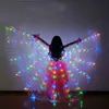 新しい翼LED ISIS CHILDRED DANCE PROPS BELLY DANCE LAMP PROP PROP 360度角度LEDウィングキッズアクセサリーステージパフォーマンスクリスマスラップ