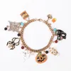 Nouveauté femmes citrouille crâne araignée Bracelet à breloques Halloween chaîne Bracelet pour cadeau fête bijoux de haute qualité