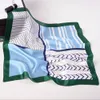 The new 53cm silk striped silk geometric diamond pattern ladies small square scarves small scarf student