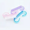 wholesale New Portable Remove Dust Angled Nail Brush Care Manicure Pedicure Nail Art Cleaning Soft Tool