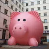 Utomhus parade prestanda jätte uppblåsbara rosa gris djur ballong 3m / 6m söt reklam luftblåst gris modell för evenemang