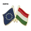 Spilla da bavero con bandiera dell'Unione Europea Estonia Spilla da bavero Distintivi da bavero Spilla XY007414067189