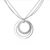 Hot sale Plated sterling silver necklace 18 inches Double sand O necklace DHSN056 ;Brand new 925 silver plate Pendant Necklaces jewelry