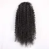 Afro Kinky Curly Ponytail for女性の自然な黒いレミーの髪1ピース140gクリップのポニーテール100％人間のヘアピース