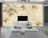 3D yeşim oyma ve elmas çiçekler favori premium atmosferik iç dekorasyon duvar kağıdı özelleştirmek