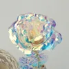 Flash Folie Plated Rose Led Light Valentine's Day Rose Flower Gifts Jul Bröllop Lysande Rose Vibrerande Ljus Flower RRA2614