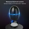 Mini äggformad Bluetooth-högtalare utomhus IPX8 Vattentät Trådlös högtalare 3D Stereo Bass Sound System för dusch Badrum