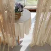 American Country Style Handmade Cotton Thread Crochet French window curtain Hollow Finished Decorative Curtain Customize