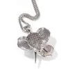 Halsband lyxiga smycken silver guld diamant elefant designer halsband 14k zirkonium djur mode stil
