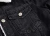 Giacche di jeans Uomo 2018 Giacca invernale in pile addensato Cappotti in cotone da uomo Collo in pelliccia Giacche jeans casual Abiti maschili