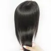 여성용 5x6inch 인모 토퍼 Natural Blck color 100% Remy Slik Base Clip In Toupee Hairpieces