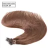VMAe Indian Human Virgin Remy 1g Per Strand Dubbeldragen Rak 100g Naturlig Svart Brun Nano Ring Tip Keratin Pre Bonded Hair Extensions