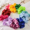 Solid Hair Scrunchies Ring Elastic Hair Bands Pure Color Bobble Sport Dans mjuka charmiga hårtillbehör