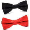 2019 Moda Stripe bowtie 15 colores 12 * 6 cm bowknot spots bow Tie Conjunto de corbata de hombre para el día del padre Regalo de Navidad de bowtie para hombres