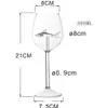 Rode wijnglazen - Lood titanium kristalglas Elegantie Origineel Shark Rode wijnglas met haai aan de binnenkant Lange steel Glasswar262u