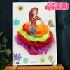 16 Design Creative Children DIY Flower Petals Klistrad Måleri Ram Diamond Stickers Pussel Leksaker för Kids Arts and Crafts Pictures