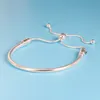 Authentic 925 Sterling Silver Hand rope Bracelets for Adjustable size Women Wedding Gift Jewelry Bracelet with Original box6956047