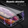 Metallmagnetisk adsorptionsfodral för iPhone 13 12 11 Pro XS Max X XR -fodral fördubblar glasmagnetfodral för iPhone 13Promax 13Pro 16125027