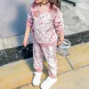 Baby Girls Clothes Toddler Kids T-shirt Pants Outfit Sets Cute Tracksuit Long Sleeves with Gold Velvet Tops Trousers Sport Hot