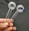 12cm 30mm boule verre brûleurs à mazout tuyaux bong en verre avec tube de conduite d'eau équilibreur de verre pour fumer des pipes à fumer épaisses
