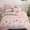 Geometrisk vinterbäddsuppsättning Flanell Fleece Home Däcke Cover Set 4sts Varma sängkläder Pastoral Caroset Star Bed Linen Set258T