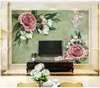 3D foto papel de parede personalizado murais de parede papel de parede 3D nostálgico americano 3D Wallpaper Rose Flower parede tv mural de papéis de parede de fundo