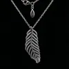 Glitter Feather ketting 925 Sterling zilver voor sieraden mode hoogwaardige elegante dames ketting met originele doos1844130