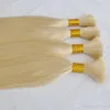 DHgate vendant 300gr vague droite humaine mini tressage cheveux sans trame 100 couleur blonde cheveux brésiliens en vrac pour tressage