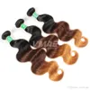 VMAe Ombre Malaysian Virgin Hair Body Wave 3pcs Malaysian Body Wave 3 Toned Ombre 1B 4 27 30 Blond Human Hair Weave Bundlar