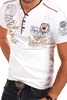 Yaz erkek tişört henry yaka katı gündelik silm fit kısa kollu sokak kıyafeti tişört 4xl tshirt tank üst elmas tedarik sıkıştırma çift zırh 317