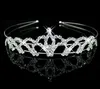 Urodziny ślubne Rhinestone Korona Pałąk Kids Women Clear Crystal Headwear Tiaras Stopu Party Favor Prezenty Tort Topper Dekoracje