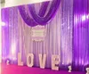 Yeni Pullu Swags Düğün Backdrop Perde Pullu Olay Parti Kutlama Sahne Arka Plan Drapes Duvar Evlilik Sahne Dekorasyon