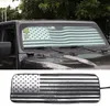 Bil Sunshade Front Vindruta Visor Amerikanska flaggan Sun Visor Mat för Jeep Wrangler JL 2018+ Bil Tillbehör