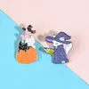 Cute Small Witch Funny Enamel Brooches Pins for Women Christmas Demin Shirt Decor Brooch Pin Metal Kawaii Badge Fashion Jewelry
