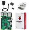 Freeshipping 4 in 1 Raspberry Pi 3 Kit Wifi & etoothal Raspberry Pi 3 Model B +Heatsinks with Power Supply+Transparent ABS Plastic Case