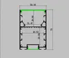 الحرة الشحن 1.2 متر / قطع 1.8 متر / قطع حجم كبير الصمام مقذوف الألومنيوم الشخصي الإسكان باستخدام ل led قطاع ضوء pc الناشر