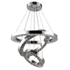 Moderna LED Crystal ljuskronor 3 Ring Luster Pendant Lampa Dinning Rum Vardagsrum Led Rund Circle Dimmerbar Hängande Belysning Myy