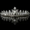 Pageant Full Circle Tiara Clear Austrian Rhinestones Pearls KingQueen Crown Wedding Bridal Crown Headbands Birthday Party Head Pi3569041