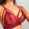 مثير الصيف أزياء المرأة الملابس الداخلية الأزهار شير الدانتيل مثلث bralette داخلية الصدرية المحاصيل الأعلى النوم اللباس الجودة