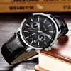 2019 New Mens Watches Lige Top Brand Luxury Leather Casual Quartz Watch Men Sport Waterproof Clock Black Watch Relogio Masculino T3000